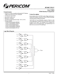 Datasheet PI74FCT521TL manufacturer Pericom