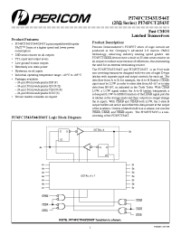 Datasheet PI74FCT543T/544T manufacturer Pericom