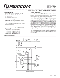 Datasheet PI74LCX652 manufacturer Pericom