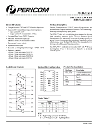 Datasheet PI74LPT244C manufacturer Pericom