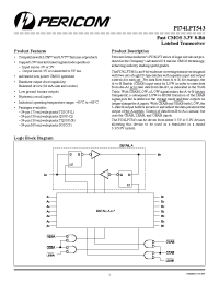 Datasheet PI74LPT543L manufacturer Pericom