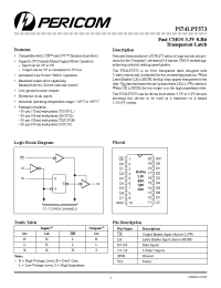 Datasheet PI74LPT573 manufacturer Pericom