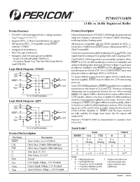 Datasheet PI74SSTV16859A manufacturer Pericom