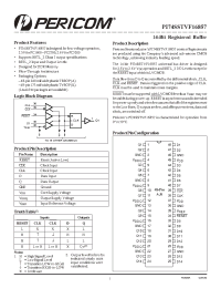 Datasheet PI74SSTVF16857 manufacturer Pericom
