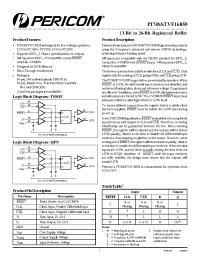 Datasheet PI74SSTVF16859 manufacturer Pericom