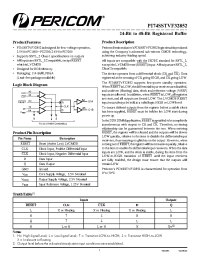 Datasheet PI74SSTVF32852NB manufacturer Pericom