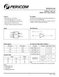 Datasheet PI74ST1G126T manufacturer Pericom
