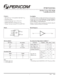 Datasheet PI74STX1GU04ATX manufacturer Pericom