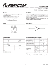 Datasheet PI74STX3GU04DX manufacturer Pericom