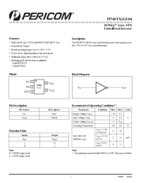 Datasheet PI74SXT1GU04CE manufacturer Pericom