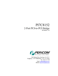 Datasheet PI7C8152MA manufacturer Pericom