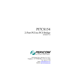 Datasheet PI7C8154 manufacturer Pericom