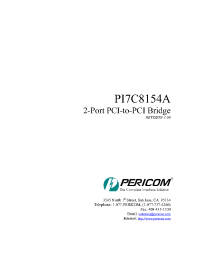Datasheet PI7C8154A manufacturer Pericom