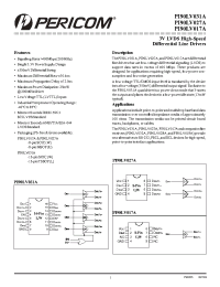 Datasheet PI90LV017A manufacturer Pericom