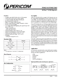 Datasheet PI90LV03 manufacturer Pericom