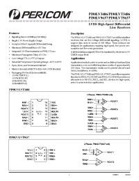 Datasheet PI90LV3486 manufacturer Pericom