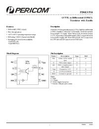 Datasheet PI90LVP10U manufacturer Pericom