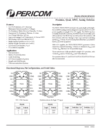 Datasheet PS391EPE manufacturer Pericom