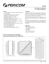 Datasheet PS396 manufacturer Pericom