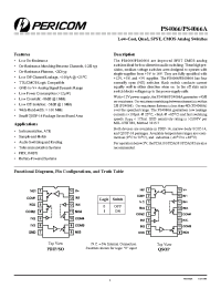 Datasheet PS4066ACPD manufacturer Pericom