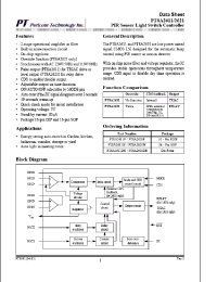 Datasheet PT8A2611 manufacturer Pericom