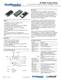 Datasheet SCR050S manufacturer Pericom