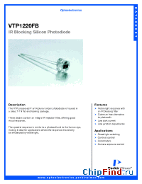 Datasheet VTP1220FB manufacturer PerkinElmer