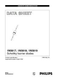 Datasheet 1N5817 manufacturer Philips