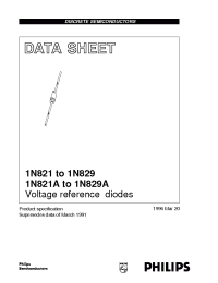 Datasheet 1N821A manufacturer Philips