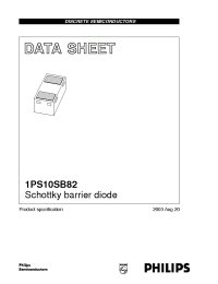 Datasheet 1PS10SB82 manufacturer Philips