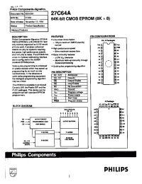 Datasheet 27C64AI12FA manufacturer Philips