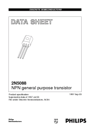 Datasheet 2N5088 manufacturer Philips