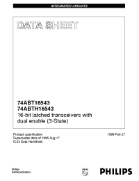 Datasheet 74ABT16543DL manufacturer Philips