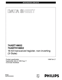 Datasheet 74ABT16652 manufacturer Philips