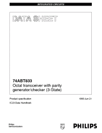 Datasheet 74ABT833 manufacturer Philips