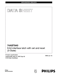 Datasheet 74ABT843D manufacturer Philips