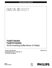 Datasheet 74ABTH16240A3 manufacturer Philips