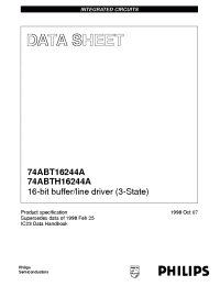 Datasheet 74ABTH16244A manufacturer Philips