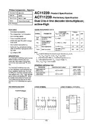 Datasheet 74AC11239 manufacturer Philips