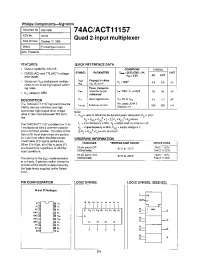 Datasheet 74ACT11157N manufacturer Philips