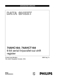 Datasheet 74AHC164D manufacturer Philips