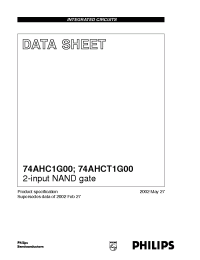 Datasheet 74AHC1G00GV manufacturer Philips