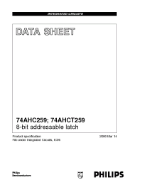 Datasheet 74AHC259 manufacturer Philips