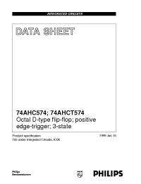 Datasheet 74AHCT574 manufacturer Philips