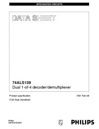 Datasheet 74ALS139D manufacturer Philips