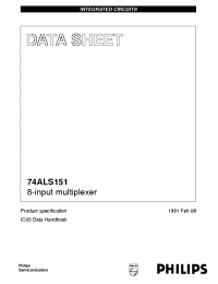 Datasheet 74ALS151N manufacturer Philips