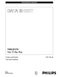 Datasheet 74ALS174D manufacturer Philips