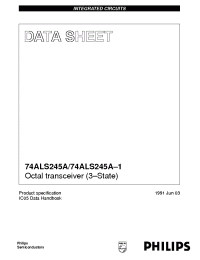Datasheet 74ALS245A-1N manufacturer Philips