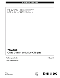 Datasheet 74ALS86 manufacturer Philips