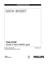 Datasheet 74ALVC00 manufacturer Philips
